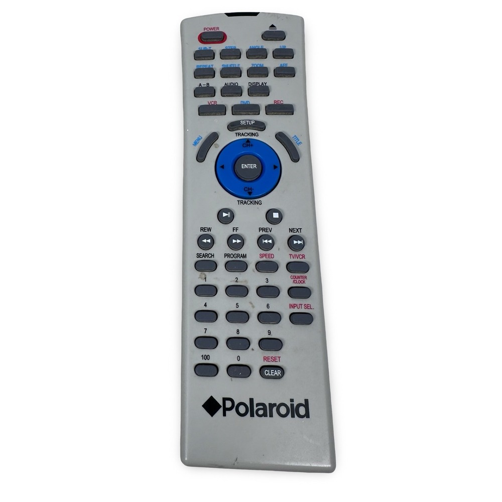 Polaroid TVD19-M1-4 TV VCR DVD Replacement Remote Control Gray Multi-Function